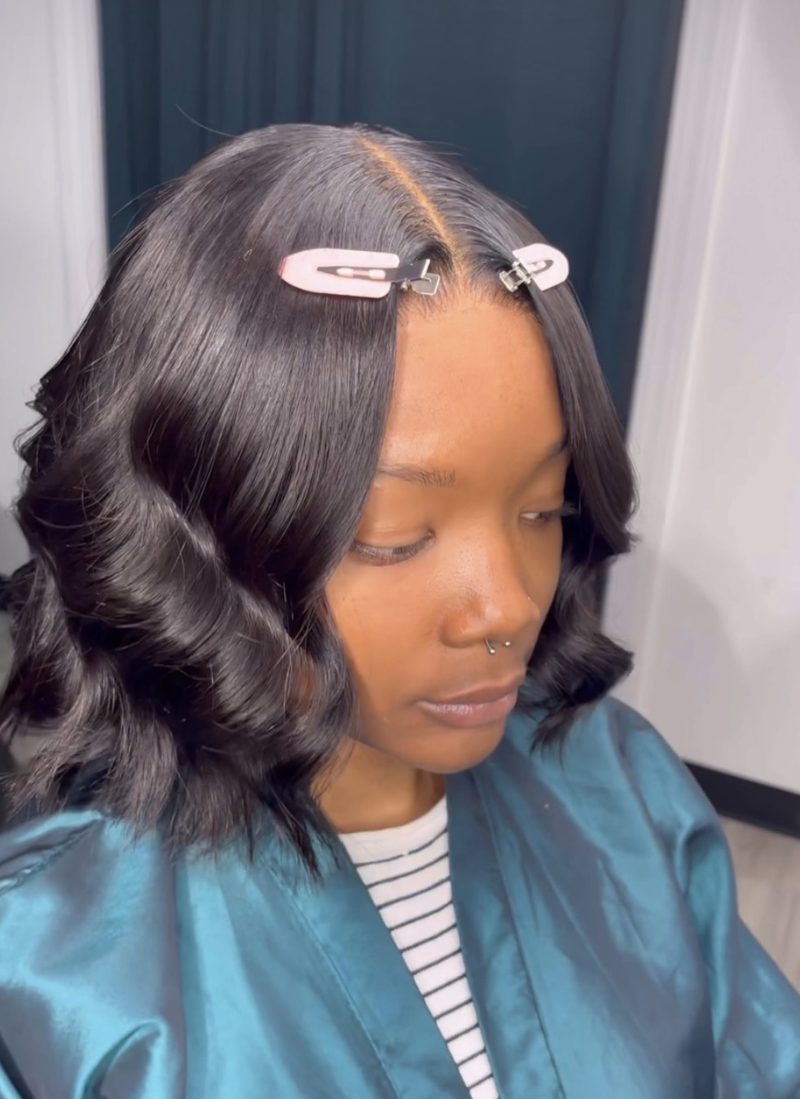Quick Weave Bond In Bob With Leave Out